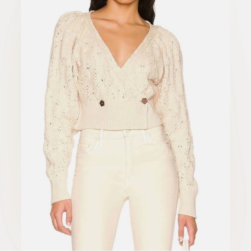 Free People Olive You Cardi in Macadamia